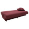 3 seater sofa-bed Meliora DIOMMI velvet fabric burgundy 190x83x85cm