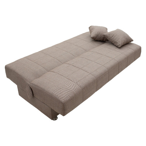 3 seater sofa-bed Meliora DIOMMI beige-brown fabric 190x83x85cm