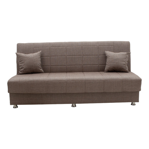 3 seater sofa-bed Meliora DIOMMI beige-brown fabric 190x83x85cm