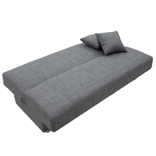 3 seater sofa-bed Meliora DIOMMI velvet fabric gray 190x83x85cm