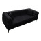 3 seater sofa Irina DIOMMI type Chesterfield velvet black 206x86x82cm