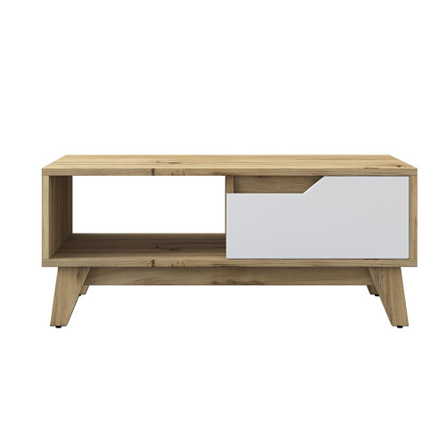 Coffee table Judas 90x45x38,5 white/walnut DIOMMI 182-000026