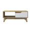 Coffee table Judas 90x45x38,5 white/walnut DIOMMI 182-000026