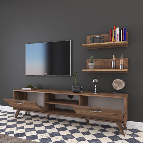 Living room set Jasmine 180x35x48,5 walnut DIOMMI 182-000025