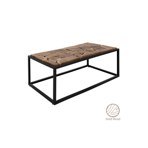 Coffee table Sonia 120x60x40 walnut-black DIOMMI 113-000015