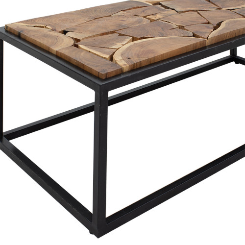 Coffee table Sonia 120x60x40 walnut-black DIOMMI 113-000015
