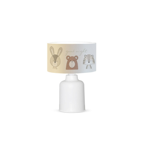 Children's table lamp PWL-1099 24x24x32 white, grеy/brown DIOMMI 202-000083