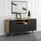 Sideboard Budapest DIOMMI walnut-anthracite 160x42x75cm