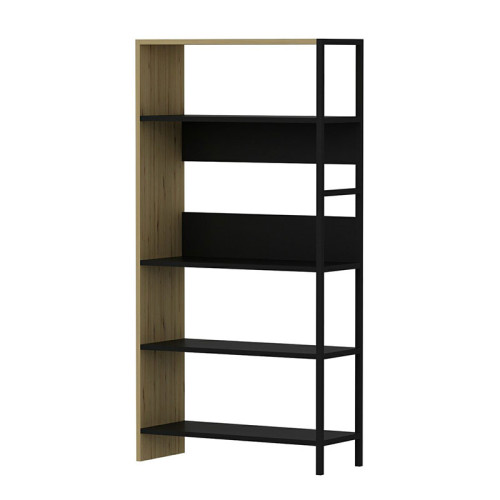 Bookcase Ossium 76x30x150 natural/charcoal DIOMMI 055-000343