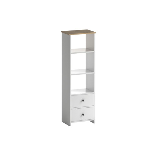 Bookcase Miro 42,5x32x140 white/oak DIOMMI 185-000068