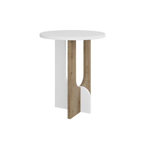 Luna table 40x40x47 white/natural DIOMMI 119-001112