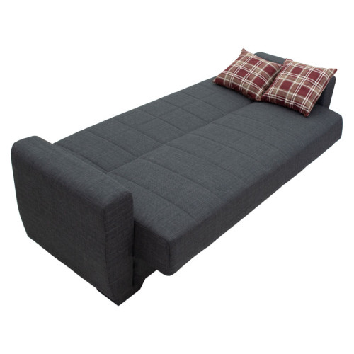 3 seater sofa-bed Magnus pakoworld fabric anthracite 217x78x80cm