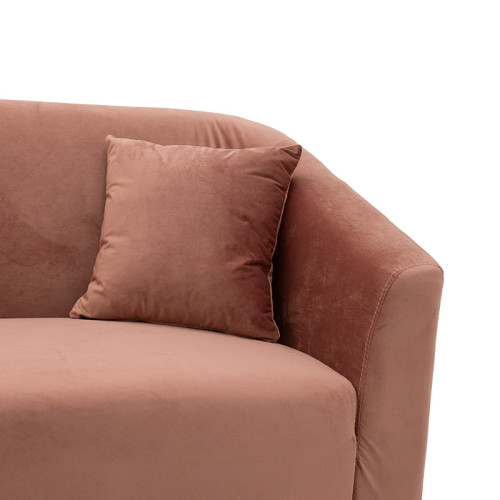 3 seater sofa Pax pakoworld with velvet in rotten apple color 199x77x82cm