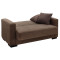 Two-seater sofa bed Vox 148x77x80 fabric velvet beige-mocha DIOMMI 213-000004