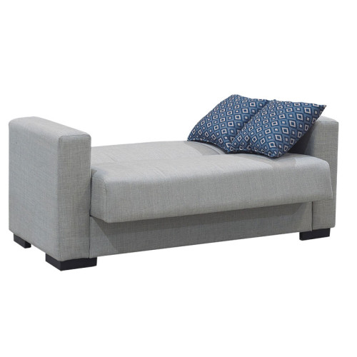 Two-seater sofa bed Vox 148x77x80 gray damask DIOMMI 213-000002