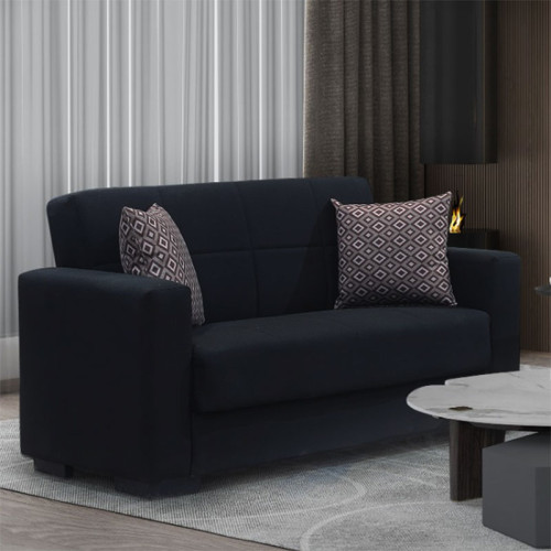 2-Seater sofa Vox 148x77x80 black DIOMMI 213-000006