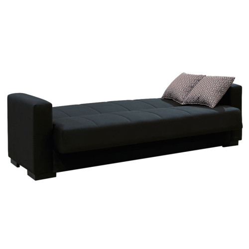 Three-seater sofa Vox 212x77x80 black damask DIOMMI 213-000005
