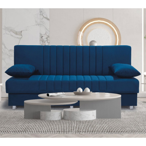 3-Seater sofa Romina 180x75x80 blue DIOMMI 213-000017