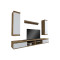 Living room set Sandro 220x37x160 walnut/white DIOMMI 192-000029