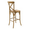 Bar stool Reid wood light walnut- brown rattan