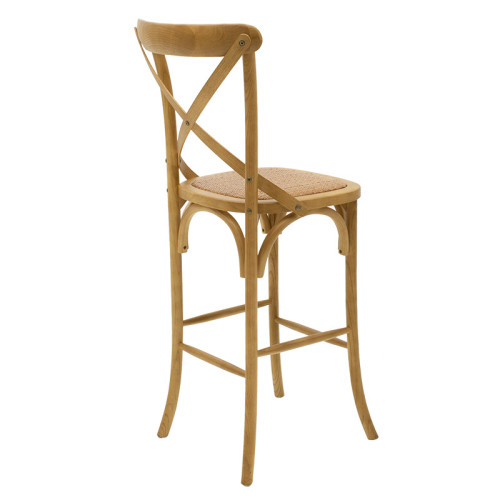 Bar stool Reid wood sonoma- brown rattan