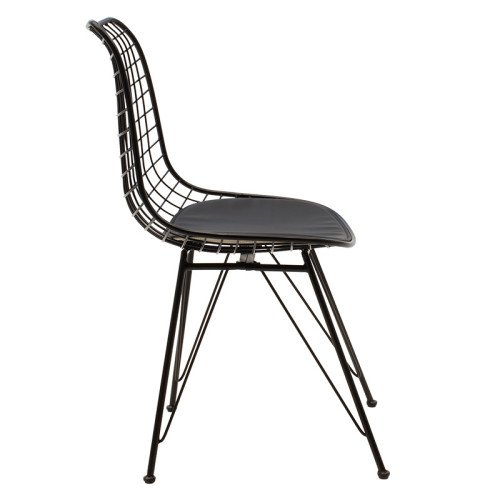 Taj chair 49x68x88.5 black/black metal DIOMMI 058-000024