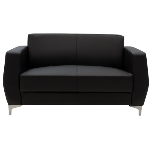 2-seater sofa Dermis 139x75x75 black DIOMMI 132-000002