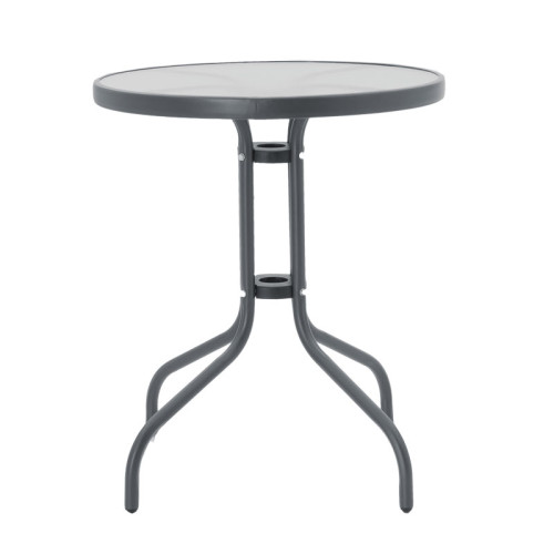 Watson table 60x70 gray metal/glass DIOMMI 130-000030