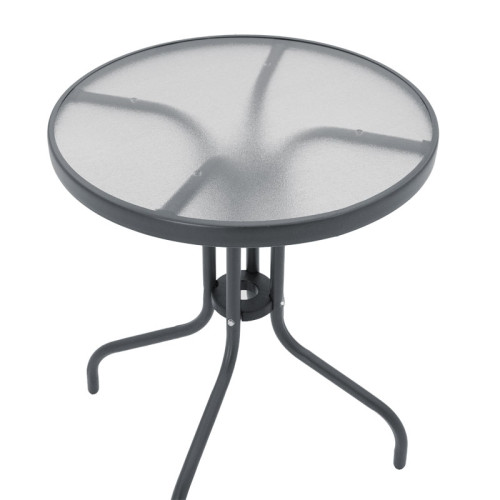Watson table 60x70 gray metal/glass DIOMMI 130-000030