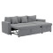 Corner sofa Lilian 225x148x81 gray DIOMMI 166-000020