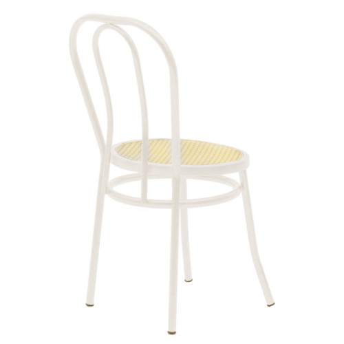 Chair Vienna 40x47x85 beige/white metal DIOMMI 243-000027