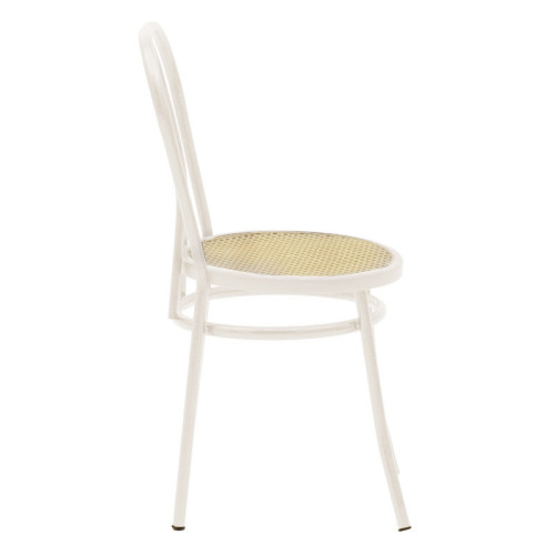 Chair Vienna 40x47x85 beige/white metal DIOMMI 243-000027