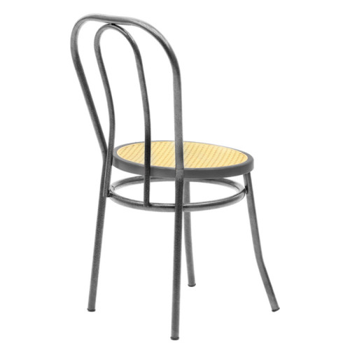 Chair Vienna 40x47x85 beige/forged gray metal DIOMMI 243-000025