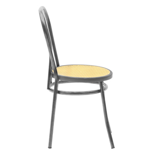 Chair Vienna 40x47x85 beige/forged gray metal DIOMMI 243-000025