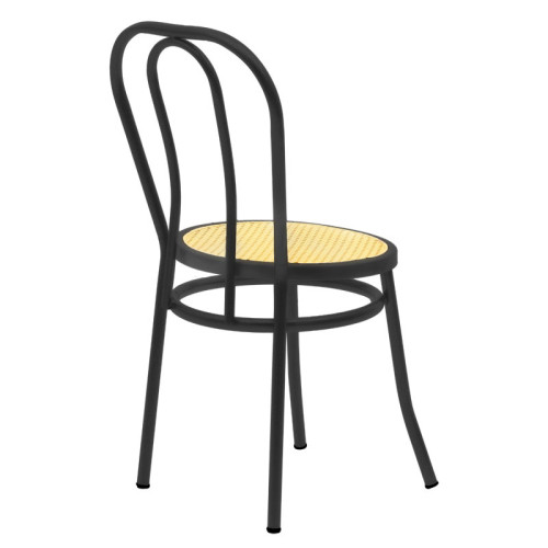 Chair Vienna 40x47x85 beige/black metal DIOMMI 243-000032