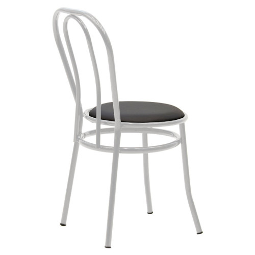 Chair Vienna 40x47x85 black/white metal DIOMMI 243-000039