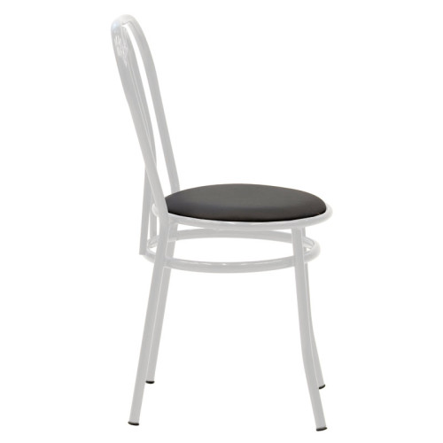 Chair Vienna 40x47x85 black/white metal DIOMMI 243-000039