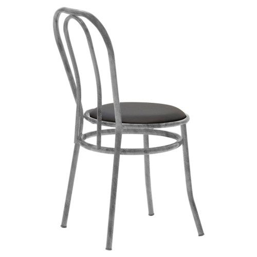 Chair Vienna 40x47x85 black/gray metal DIOMMI 243-000037