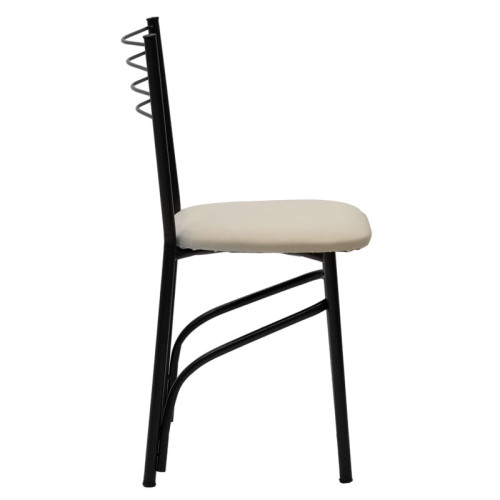 Chair PWF-0642 40х43х80 ecru/black DIOMMI 243-000042