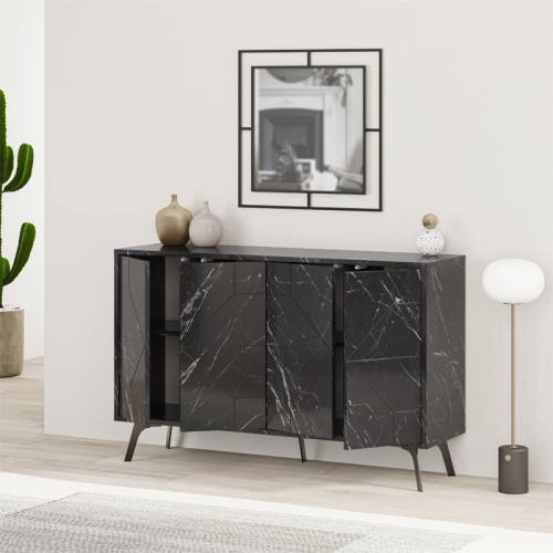 Buffet Ursula 123x35x77,5 black marble DIOMMI 119-001123