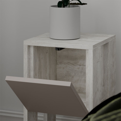 Nightstand Ema 30x30x55 white/mocha DIOMMI 119-001134