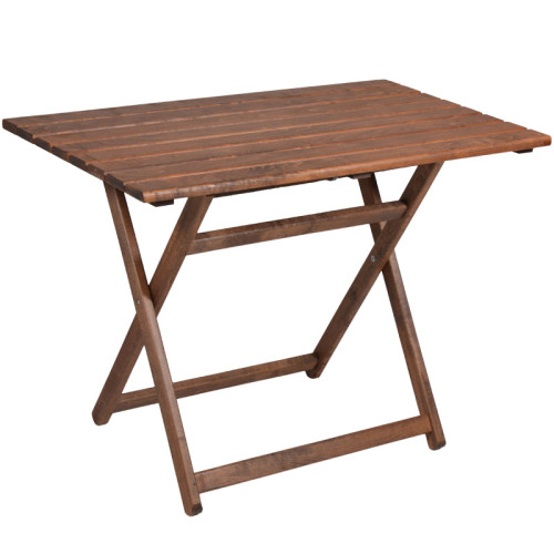 Garden dining table set Retto 80x60x71 walnut/black DIOMMI 237-00043