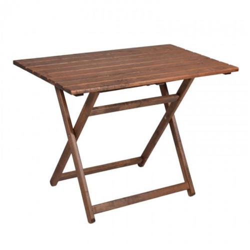 Garden dining table set Retto 100x60x71 walnut/ecru DIOMMI 237-000055