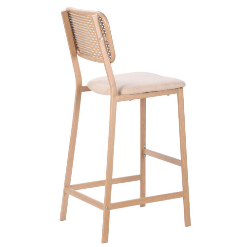 Bar stool Cecilia metal natural-fabric beige