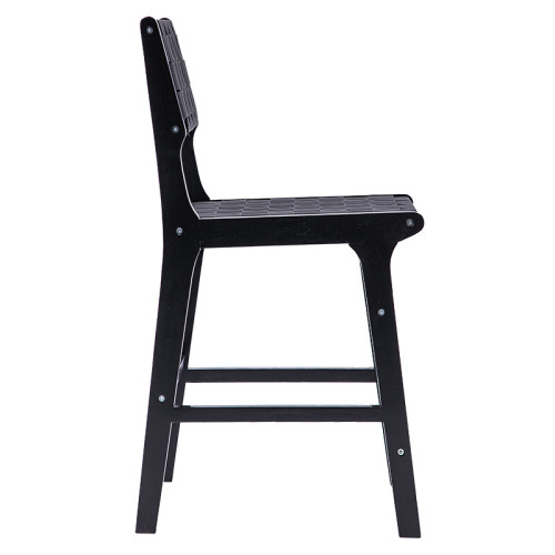Bar stool Ridley wood-pu black