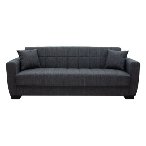 3 seater sofa-bed Beverly pakoworld fabric anthracite 213x80x78cm