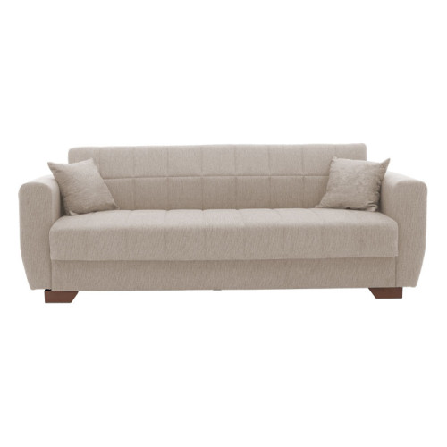 3 seater sofa-bed Beverly pakoworld fabric beige 213x80x78cm