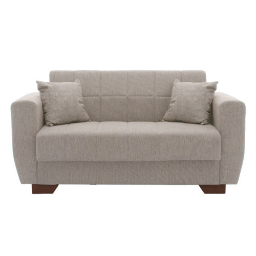 2 seater sofa-bed Beverly pakoworld fabric beige 153x80x78cm