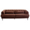 3 seater sofa Celia pakoworld velvet brown 198x86x71cm