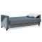 3 seater sofa-bed Isadora pakoworld fabric dark grey-grey 210x75x80cm